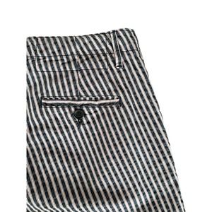 Billy Reid Wilson Red White Blue Striped Men's Button Up Cotton Shorts Size 38